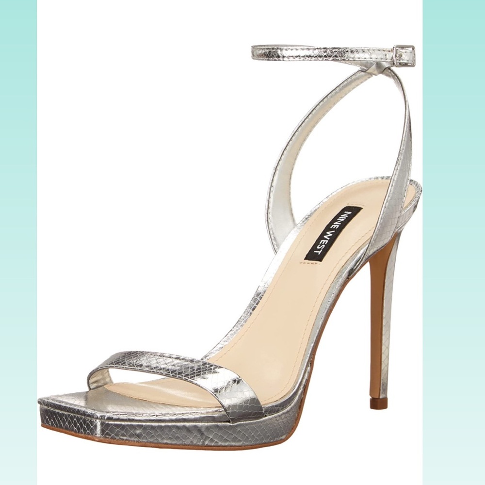 Nine West Silver Heels